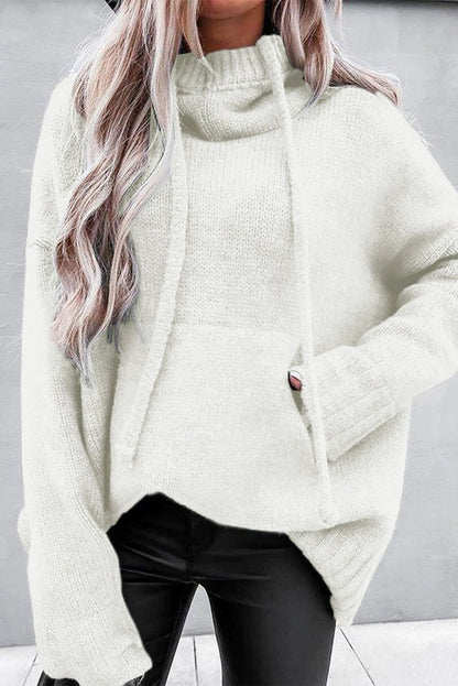 2024 Fashion Pure Color Kangaroo Pocket Turtleneck Knitting Sweater Female Winter New Arrival Thickened Heattech Thickening Sweater Female - Kaiju Mafia