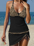 2024 Amazon New Tangini Swimsuit Female Fashion Seaside Vacation Drawstring V - neck Sexy Separates Swimsuit Female - Kaiju Mafia