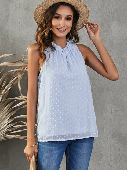 Sleeveless Trendy Loose Chiffon I - Shaped Vest Tops - Kaiju Mafia