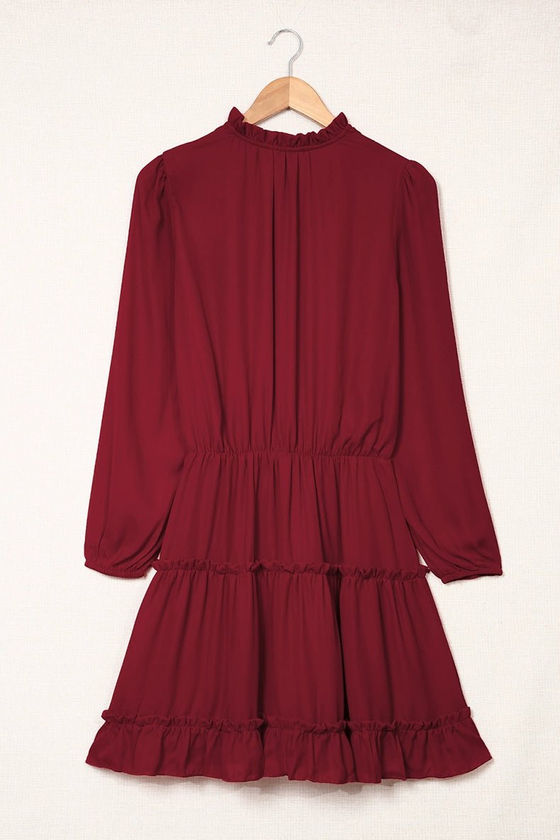2024 Autumn Solid Color Thin Jumpsuit Skirt Fashion Slim Looking Temperament Commute Pullover Loose Knee - Length Dress Women - Kaiju Mafia