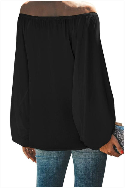 Off - the - Shoulder Fashion Tube Top off - Neck Pullover Long Sleeves Shirt - Kaiju Mafia