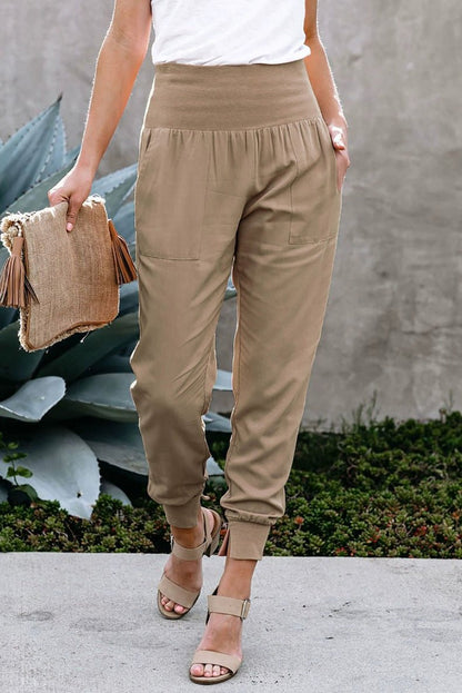 High Waist Nine Points European and American Fashion Minimalist Loose - Fit Tappered Trousers - Kaiju Mafia
