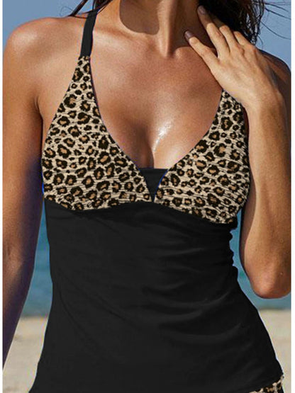 2024 Amazon New Tangini Swimsuit Female Fashion Seaside Vacation Drawstring V - neck Sexy Separates Swimsuit Female - Kaiju Mafia
