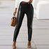Fall 2024 New Arrival High Waist Tight Leggings Women Fashion Leather Patchwork Easy Matching Long Sleeves Silm Casual Pants Women - Kaiju Mafia