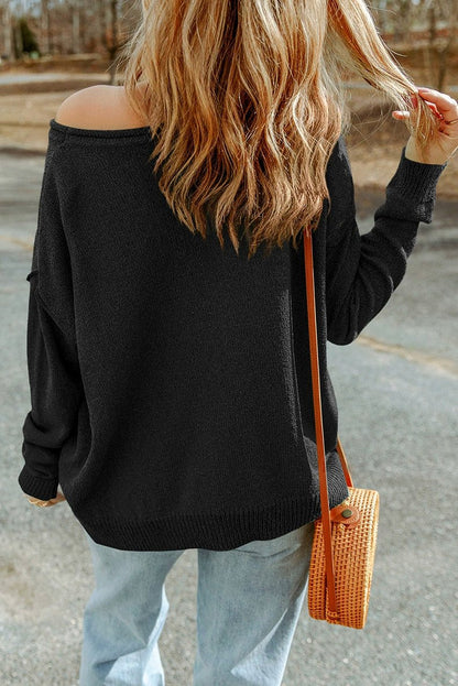 Fall 2024 New Arrival Pure Color Long Sleeves Sweater Female European and American Leisure Wind Thread Knitting Thermal Head Cover Tops Female - Kaiju Mafia