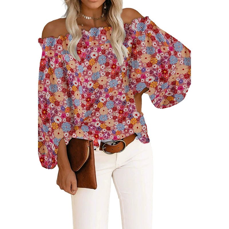 Off - the - Shoulder Fashion off - Neck Trendy Loose Chiffon Shirt - Kaiju Mafia