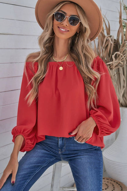 Off - the - Shoulder Fashion Tube Top off - Neck Pullover Long Sleeves Shirt - Kaiju Mafia