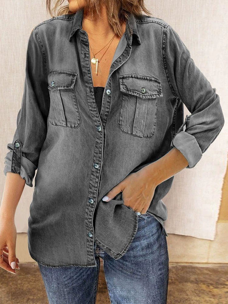 2024 Spring &amp; Fall New Arrival Washed Denim Jacket Women&