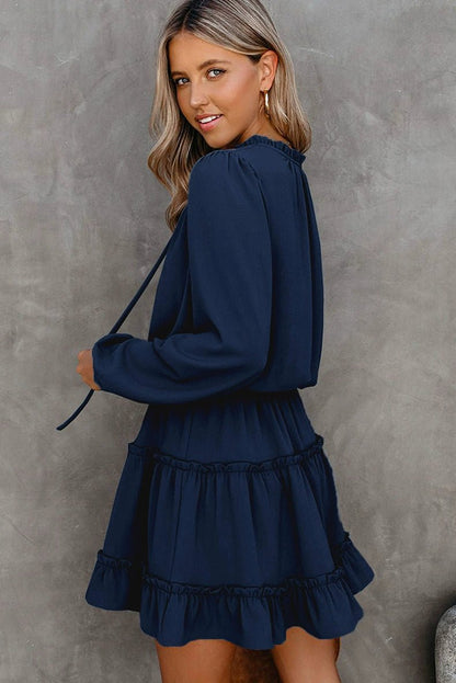 2024 Autumn Solid Color Thin Jumpsuit Skirt Fashion Slim Looking Temperament Commute Pullover Loose Knee - Length Dress Women - Kaiju Mafia