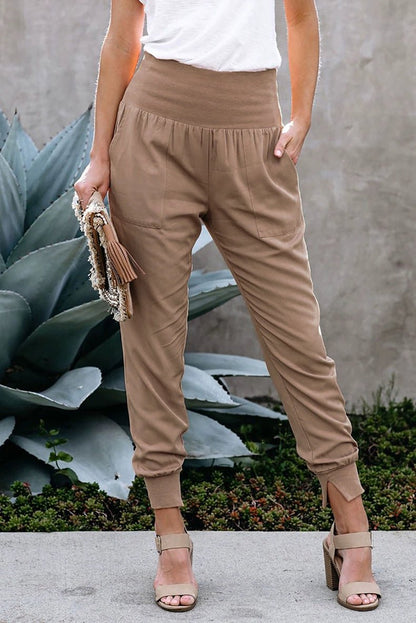 High Waist Nine Points European and American Fashion Minimalist Loose - Fit Tappered Trousers - Kaiju Mafia