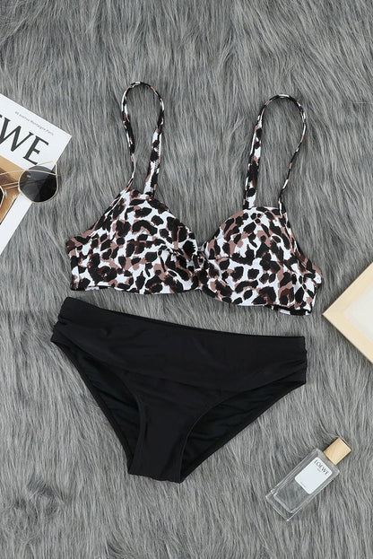 2024 Summer New Arrival Seaside Vacation Separates Swimsuit Fashion Exposed Navel Trendy Print Bikini Swimsuit for Women - Kaiju Mafia