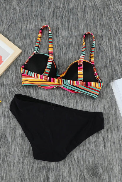 2024 Summer New Arrival Seaside Vacation Separates Swimsuit Fashion Exposed Navel Trendy Print Bikini Swimsuit for Women - Kaiju Mafia