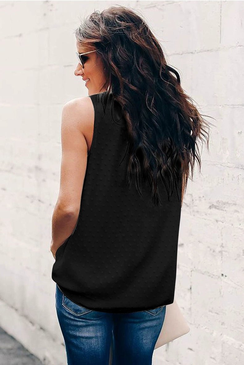 Sleeveless Trendy Loose Chiffon I - Shaped Vest Tops - Kaiju Mafia