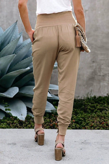 High Waist Nine Points European and American Fashion Minimalist Loose - Fit Tappered Trousers - Kaiju Mafia