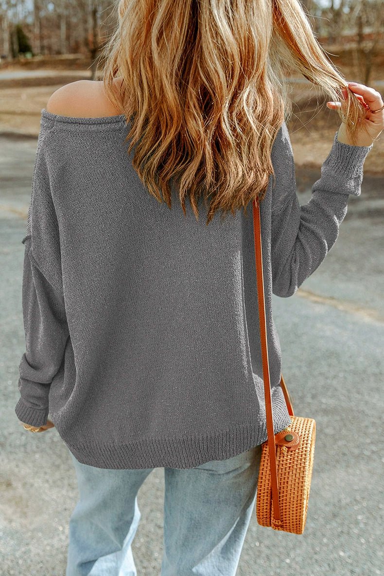 Fall 2024 New Arrival Pure Color Long Sleeves Sweater Female European and American Leisure Wind Thread Knitting Thermal Head Cover Tops Female - Kaiju Mafia