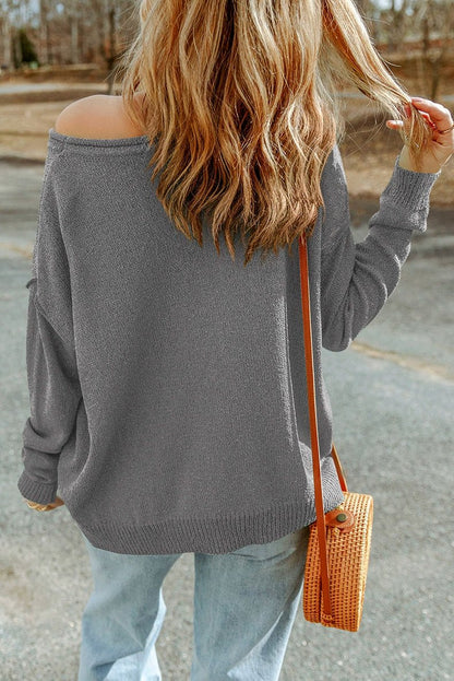 Fall 2024 New Arrival Pure Color Long Sleeves Sweater Female European and American Leisure Wind Thread Knitting Thermal Head Cover Tops Female - Kaiju Mafia