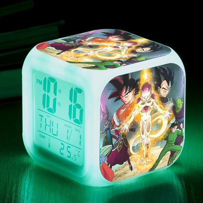 Dragon Ball LED Colorful Alarm Clock Creative Digital Electronic Clock Children&