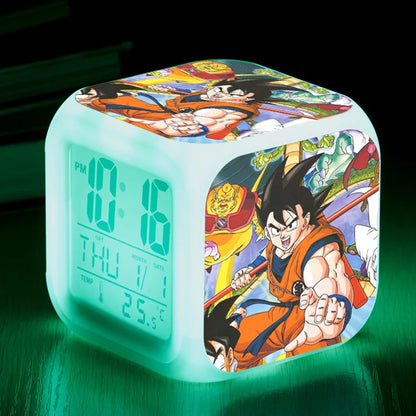 Dragon Ball LED Colorful Alarm Clock Creative Digital Electronic Clock Children&