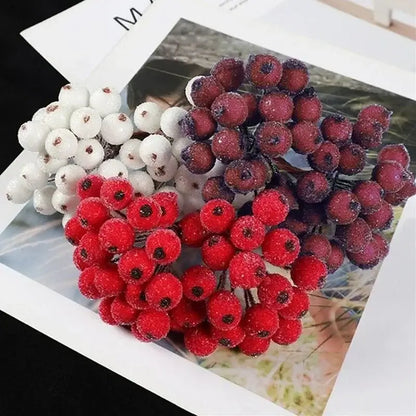 Frosted Berry Holly Bouquets