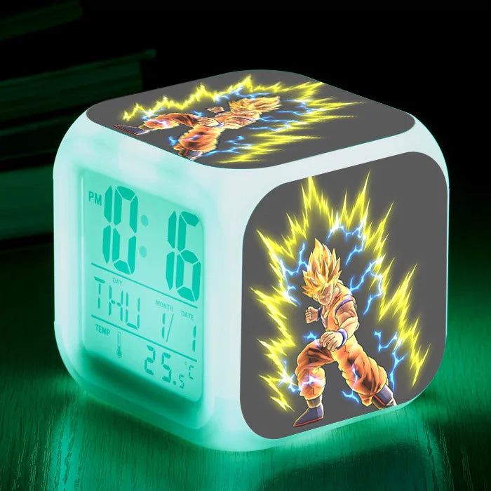 Dragon Ball LED Colorful Alarm Clock Creative Digital Electronic Clock Children&