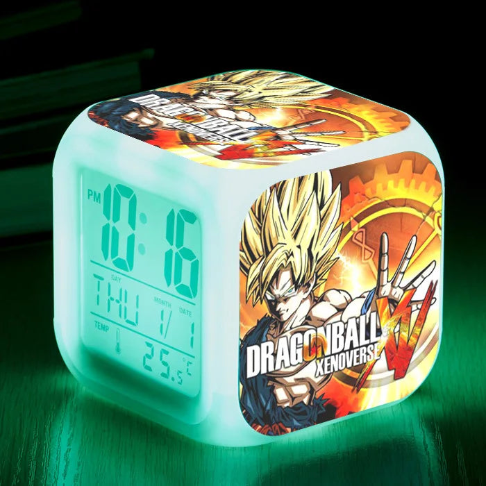 Dragon Ball LED Colorful Alarm Clock Creative Digital Electronic Clock Children&