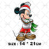 Minnie Mouse Christmas Heat Transfer Vinyl Stickers for Kids Clothes Disney Mickey Decor Print Luxury Iron on Patches on Bag DIY - Kaiju Mafia