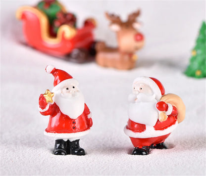 Miniature Santa Snowman Ornaments