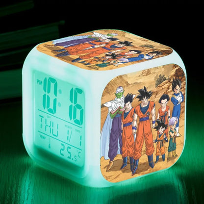 Dragon Ball LED Colorful Alarm Clock Creative Digital Electronic Clock Children&