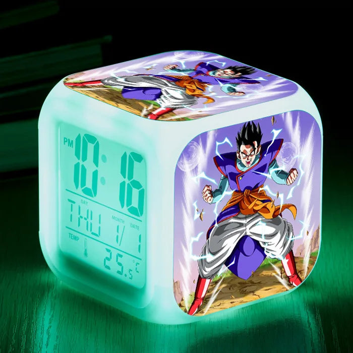 Dragon Ball LED Colorful Alarm Clock Creative Digital Electronic Clock Children&