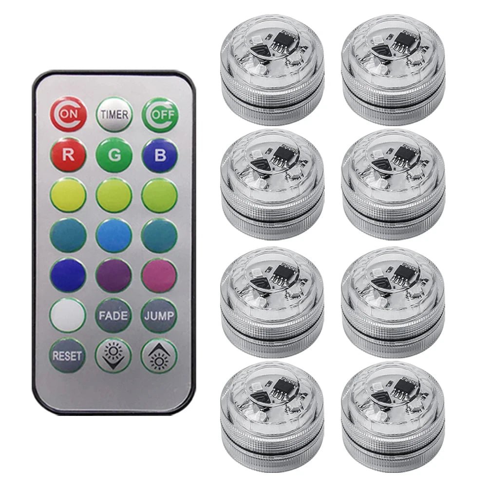 Wireless Adhesive LED Car Interior Ambient Light Remote Control Decoration Auto Roof Foot Atmosphere Lamp with Battery Colorful - Kaiju Mafia