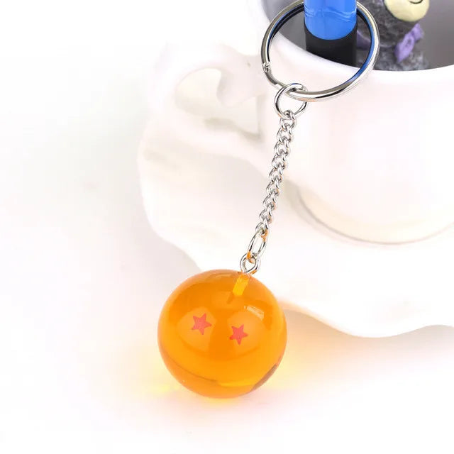 Anime Dragon 1-7 Stars Balls Keychain Charms Gokus Bead Pendant Key Chains Car Keyring Jewelry Cosplay Prop Accessories