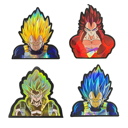 Cartoon Dragon Ball Holographic Anime Laser Stickers Motorcycle Anime Lenticular Car Window Sticker For Laptop Hot