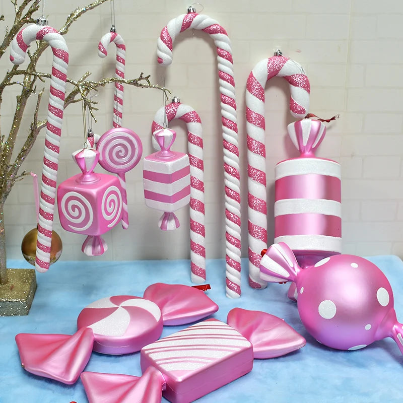 Pink Candy Cane Ornaments