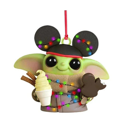 Disney Cartoon 2D PVC Decoration Stitch Mickey Mouse Children Backpack Pendant Cartoon Car Ornaments Christmas Hanging Ornaments - Kaiju Mafia