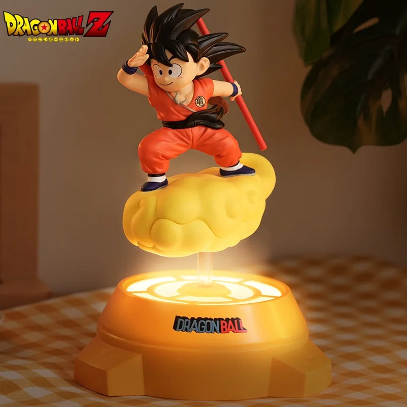 New Original Dragon Ball Anime Figure Goku Figure Rotating Night Light  Room Decoration Surrounding Ornaments Lamp Birthday Gift