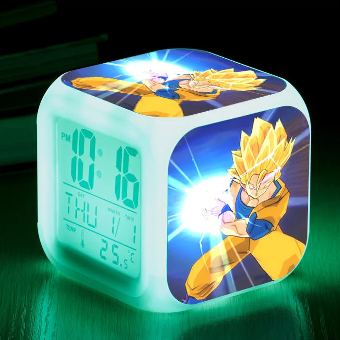 Dragon Ball LED Colorful Alarm Clock Creative Digital Electronic Clock Children&