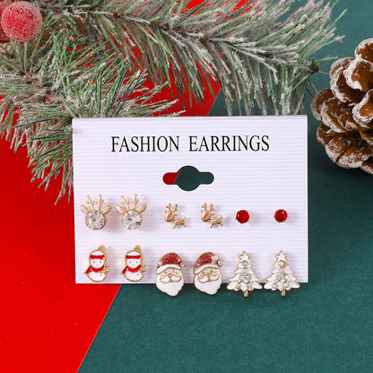 Christmas Earrings Set Women