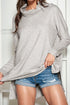 Pure Color Long Sleeves Casual Wind Loose Bottoming Top Pullover - Kaiju Mafia
