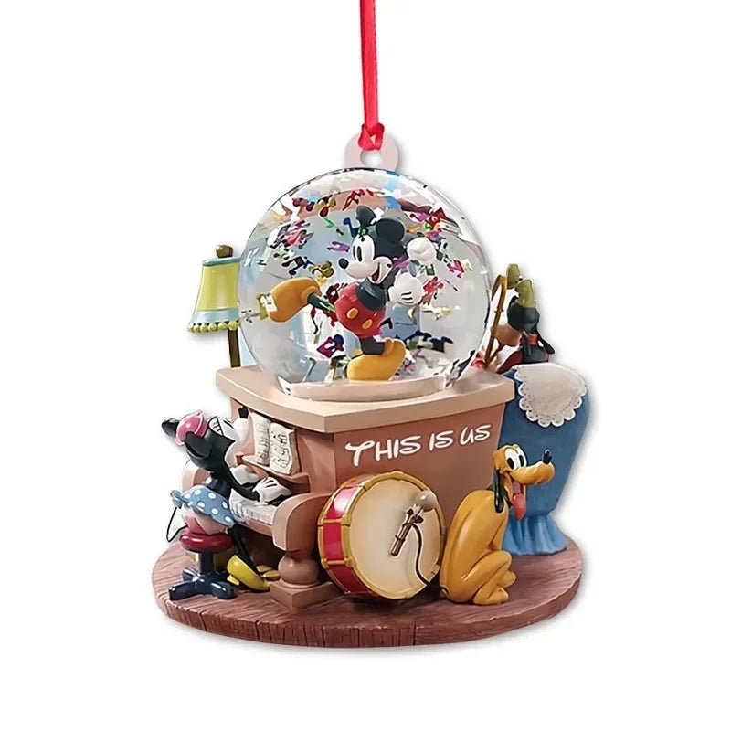 Disney Cartoon 2D PVC Decoration Stitch Mickey Mouse Children Backpack Pendant Cartoon Car Ornaments Christmas Hanging Ornaments - Kaiju Mafia