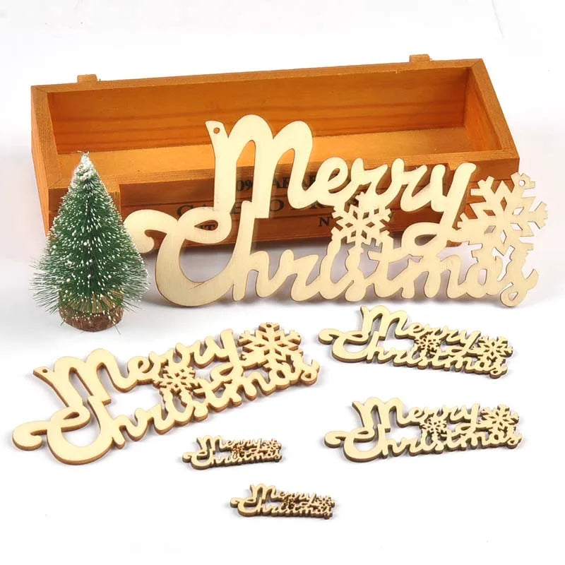 Natural Wooden Christmas Pendant