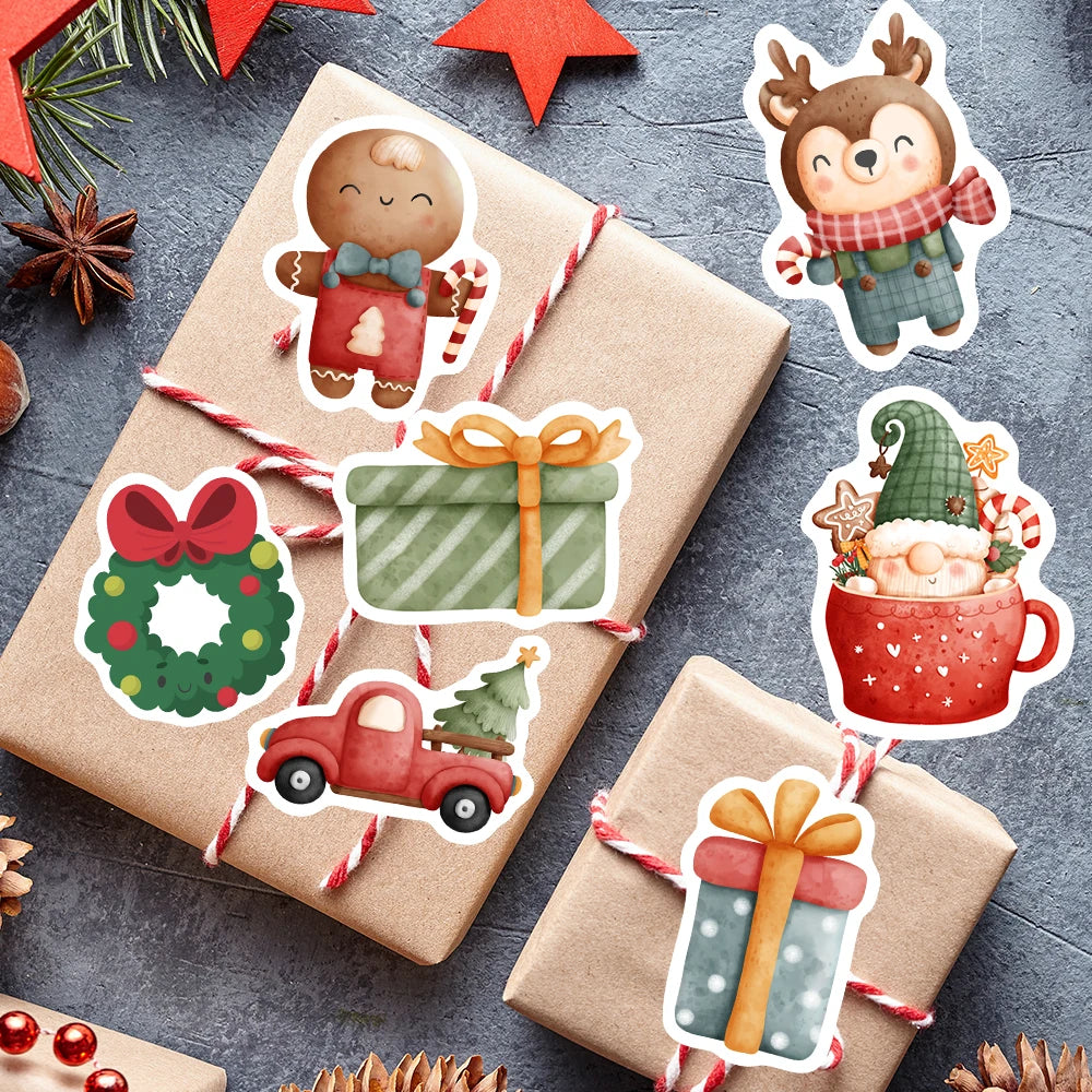 Cute Christmas Seal Stickers