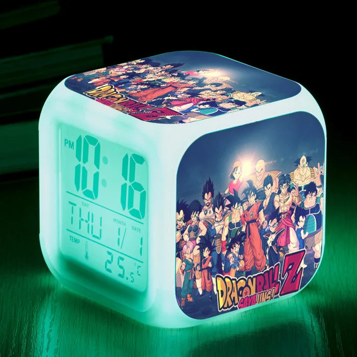 Dragon Ball LED Colorful Alarm Clock Creative Digital Electronic Clock Children&