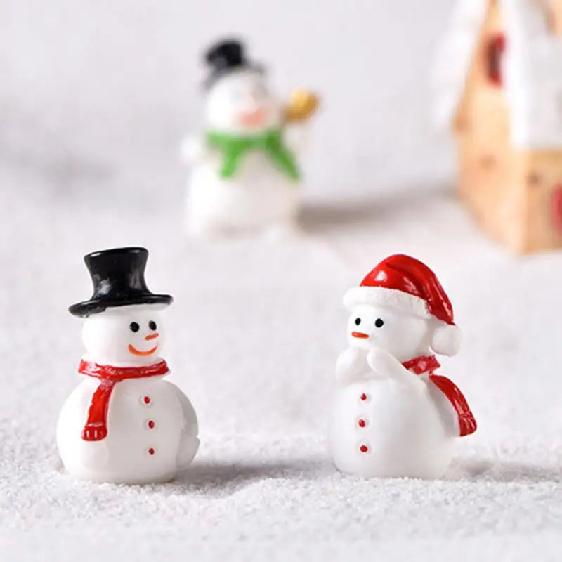 Miniature Santa Snowman Ornaments