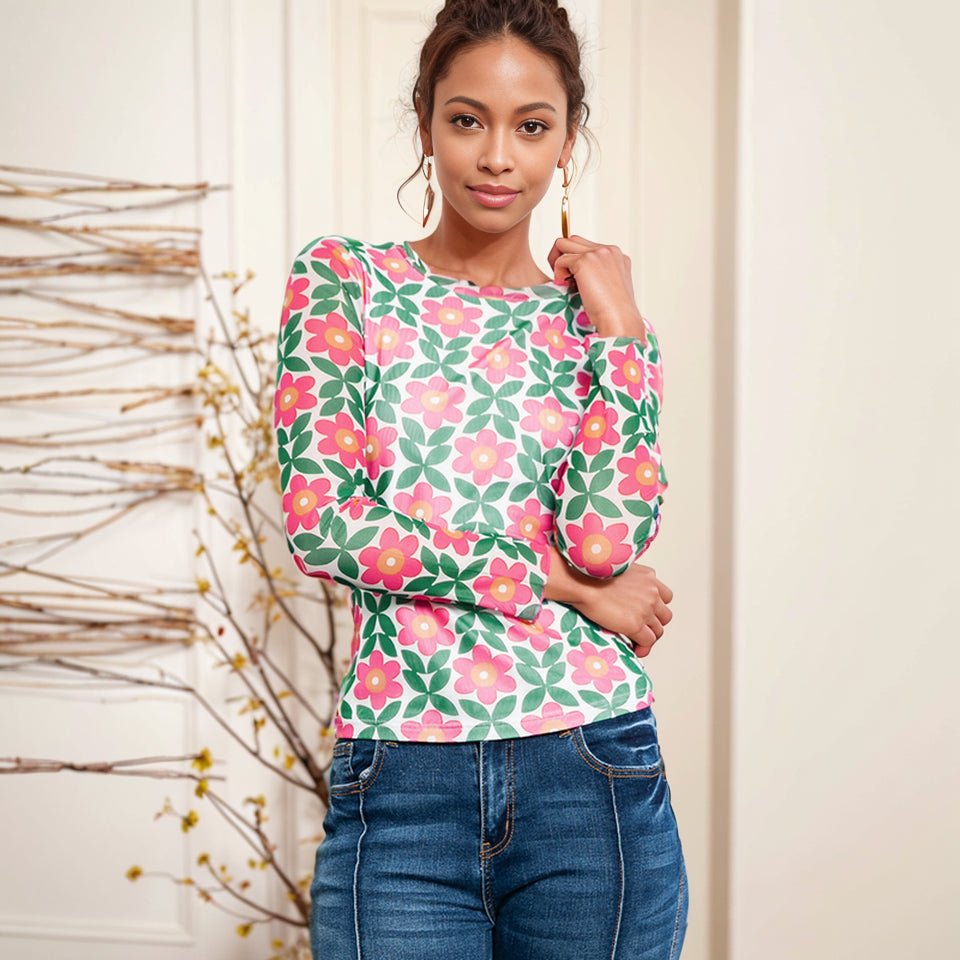 2024 Spring New Arrival Silm Slimming Long - Sleeved T-shirt Women&