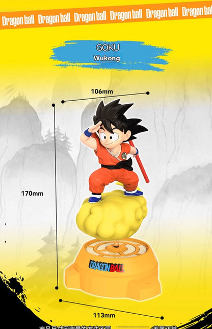 New Original Dragon Ball Anime Figure Goku Figure Rotating Night Light  Room Decoration Surrounding Ornaments Lamp Birthday Gift