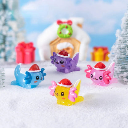 Christmas Axolotl Miniatures - Kaiju Mafia