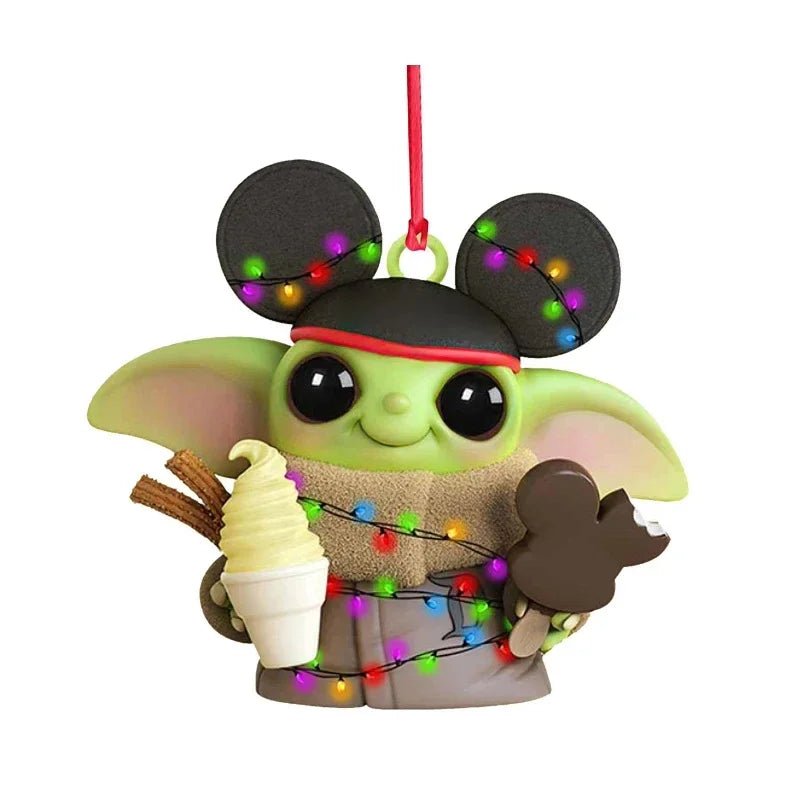 Disney Cartoon 2D PVC Decoration Stitch Mickey Mouse Children Backpack Pendant Cartoon Car Ornaments Christmas Hanging Ornaments - Kaiju Mafia