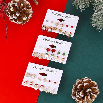 Christmas Earrings Set Women