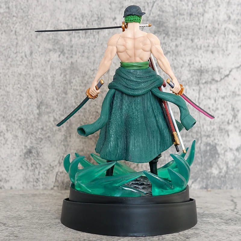 23cm One Piece Roronoa Zoro Figure Zoro Model Pvc Action Figures 2 Heads GK Model Collectible Green Decoration Children Gifts - Kaiju Mafia