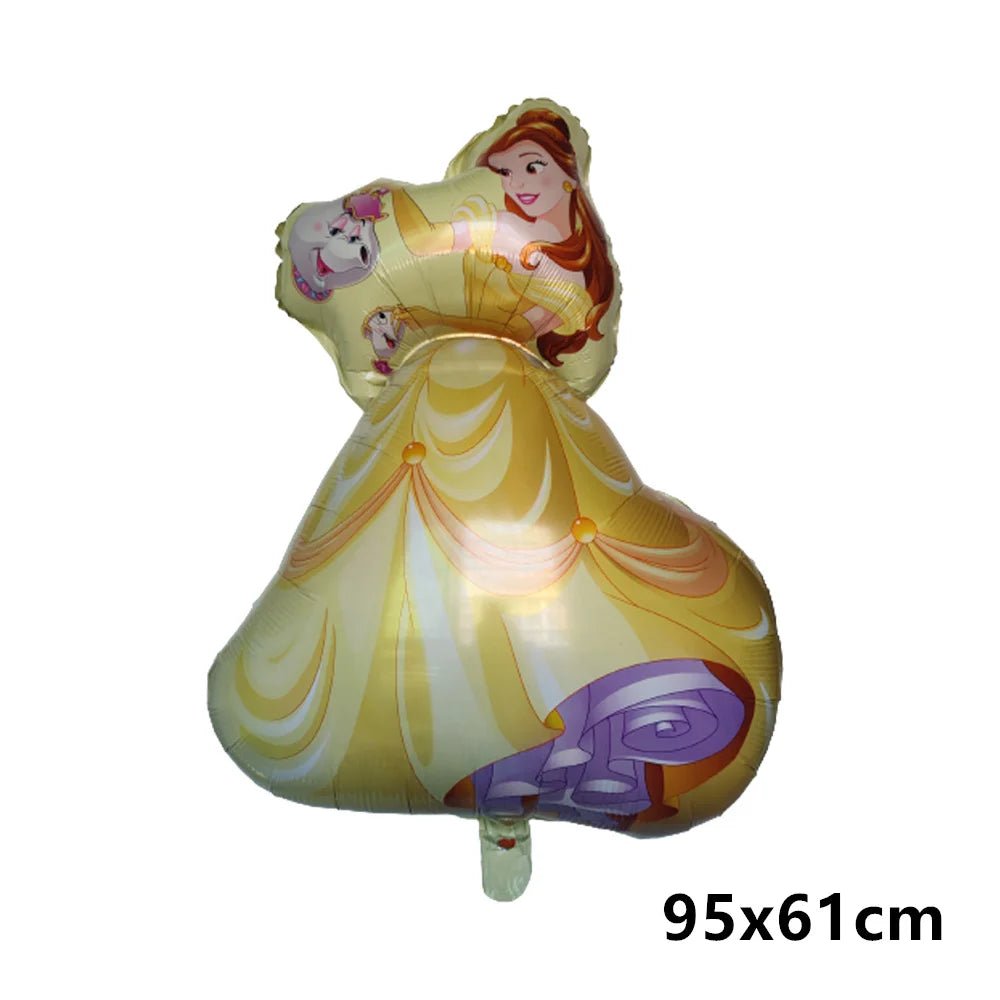 Great Cinderella Snow White Bell Elsa Princess Foil Balloons Baby Shower Girl Birthday Party Decorations Kids Helium Balls Toys - Kaiju Mafia